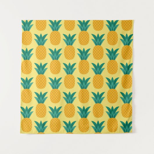 Ananas Vintag: Fruchtbares Muster Delight. Wandteppich (Vorderseite)