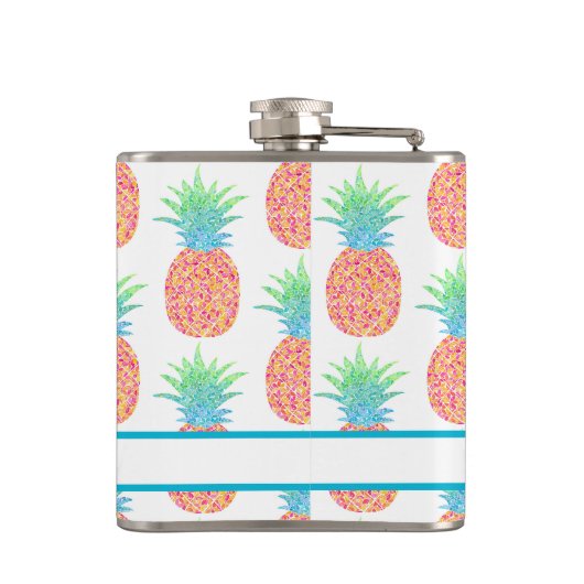 Ananas Vinyl Wrapped Flask Flachmann (Rückseite)