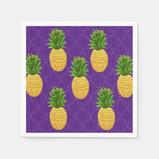 Ananas-Violet Serviette (Vorderseite)