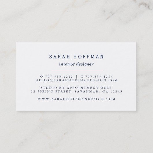 Ananas Visitenkarte (Rückseite)