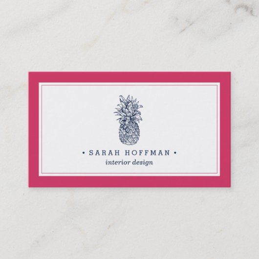 Ananas Visitenkarte (Vorderseite)