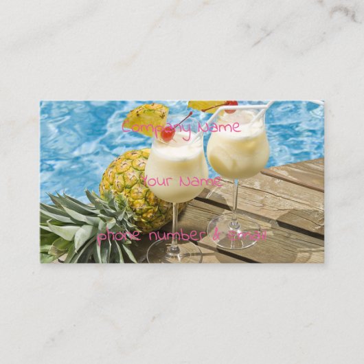 Ananas Visitenkarte (Vorderseite)