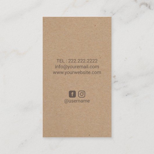 Ananas Visitenkarte (Rückseite)