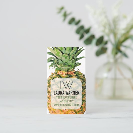Ananas Visitenkarte (Stehend Vorderseite)
