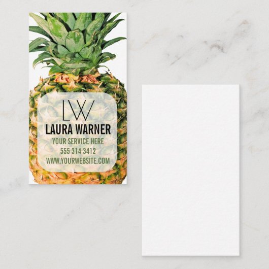 Ananas Visitenkarte (Vorne/Hinten)