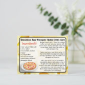 Ananas von Oma auf der Ab-Cake-Rezept-Karte Postkarte (Stehend Vorderseite)