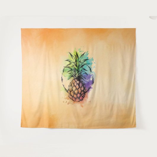 Ananas Wandteppich (Vorderseite (Horizontal))