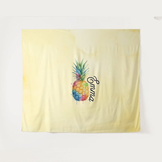 Ananas Wandteppich (Vorderseite (Horizontal))