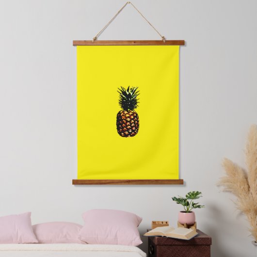 Ananas Wandteppich Mit Holzrahmen (Schlafzimmer)