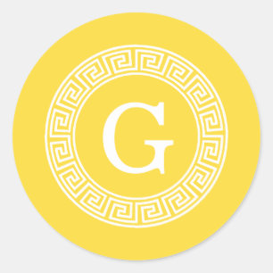 Ananas, was für ein erstes Monogramm des griechisc Runder Aufkleber