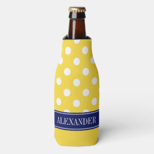 Ananas, was LG Polka Dot CB Navy Name Monogram Flaschenkühler
