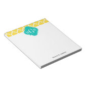 Ananas, was marokkanisch #5 Aquamarin 3 Anfangsmon Notizblock (angewinkelt)