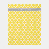 Ananas, was marokkanisch #5 Dk Gray Name Monogram Fleecedecke (Vorderseite)