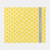 Ananas, was marokkanisch #5 Dk Gray Name Monogram Fleecedecke (Vorderseite (Horizontal))