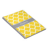 Ananas, was marokkanisch #5 Dk Gray Name Monogram Notizblock (Rechte Seite)