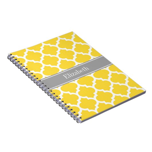 Ananas, was marokkanisch #5 Dk Gray Name Monogram Notizblock (Rechte Seite)