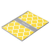 Ananas, was marokkanisch #5 Dk Gray Name Monogram Notizblock (Linke Seite)