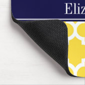 Ananas, was marokkanisch #5 Navy Blue Name Monogra Mousepad (Ecke)