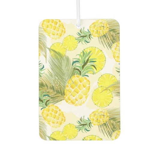 Ananas Wasserfarbe Frische Sommermuster Autolufterfrischer (Vorderseite)