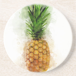 Ananas Wasserfarbe Untersetzer