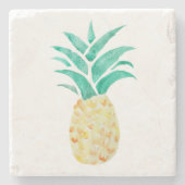Ananas Wasserfarbener Marmor Stone Untersetzer (Vorderseite)