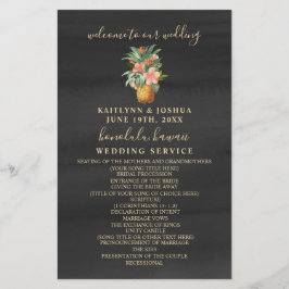 Ananas-Wasserfarbenhochzeit