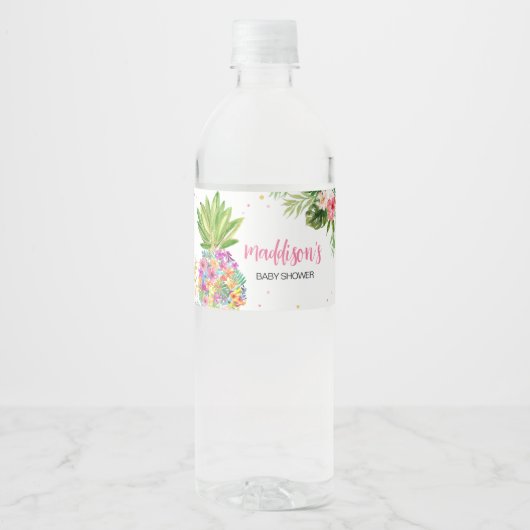 Ananas Wasserflaschenetikett (Vorderseite)