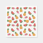 Ananas, Wassermelonen und Eiscreme Serviette (Vorderseite)