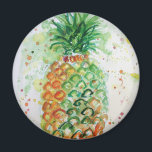 Ananas Watercolor Art Lime Green Magnet<br><div class="desc">Ananas Aquarell Art Lime Green Magnet. Ein hübsches Geschenk für jeden.</div>