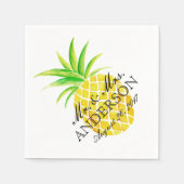 Ananas Watercolor Serviette (Vorderseite)