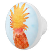 Ananas Watercolor Tropisches Sommer-Party Elegante Keramikknauf (Rechts)