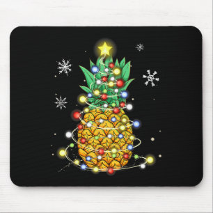 Ananas Weihnachts Weihnachtslichter Mousepad