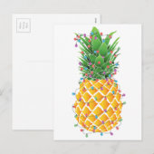 Ananas-Weihnachtsbaum Feiertagspostkarte (Vorne/Hinten)