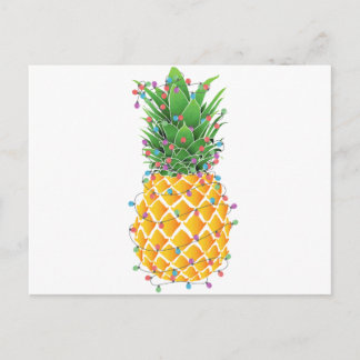 Ananas Weihnachtsbaum Feiertagspostkarte