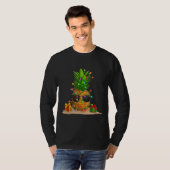 Ananas Weihnachtsbaum Lichter Funny Tropical T-Shirt (Vorne ganz)