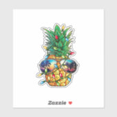 Ananas Weihnachtsbaum Lichter Weihnachten Weihnach Aufkleber (Blatt)