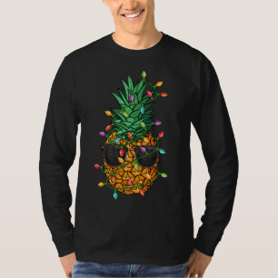 Ananas Weihnachtsbaum Lights Sonnenbrille Funny X T-Shirt