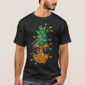 Ananas Weihnachtsbaum Lights Sonnenbrille Funny X T-Shirt (Vorderseite)