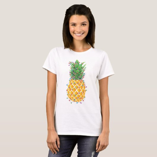 Ananas-Weihnachtsbaum T-Shirt (Vorne ganz)