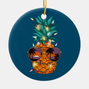 Ananas Weihnachtsbaum Tropische Früchte Urlaub Keramik Ornament