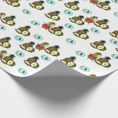 Ananas, Weihnachtsbaumen des Schneemanns, Wrapping Geschenkpapier (Ecke)