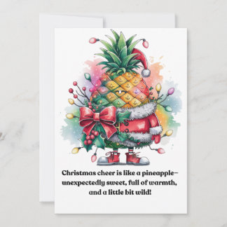 Ananas-Weihnachtsbaumfarbe Feiertagskarte