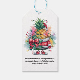 Ananas-Weihnachtsbaumfarbe Geschenkanhänger