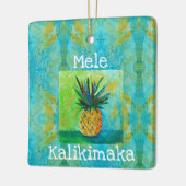 Ananas Weihnachtsdekoration Keramikornament (Links)