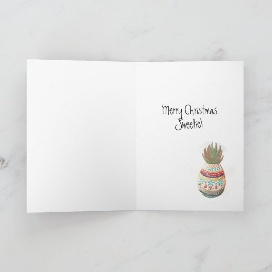 Ananas-Weihnachtskarte 2 Feiertagskarte (Innenseite)
