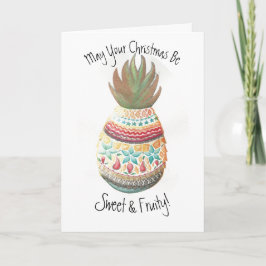 Ananas-Weihnachtskarte 2 Feiertagskarte