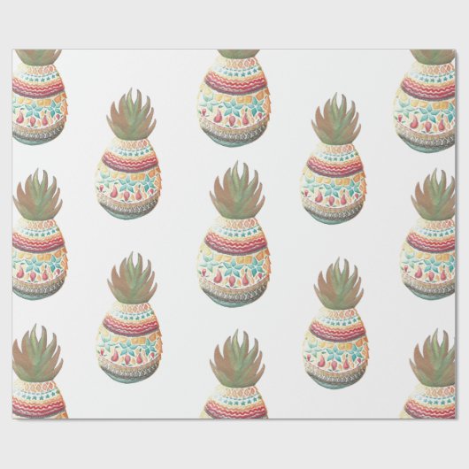 Ananas-Weihnachtsverpackung Geschenkpapier (Flach)
