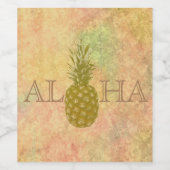 Ananas-Weinetikett Weinetikett (Einzelnes Label)