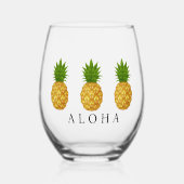 Ananas Weinglas Ohne Stiel (Vorderseite)