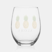 Ananas Weinglas Ohne Stiel (Rückseite)